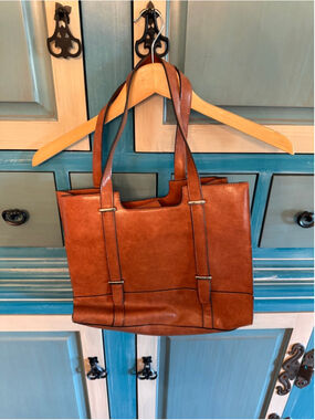Women's Unbranded Brown Leather Tote Bag One Size